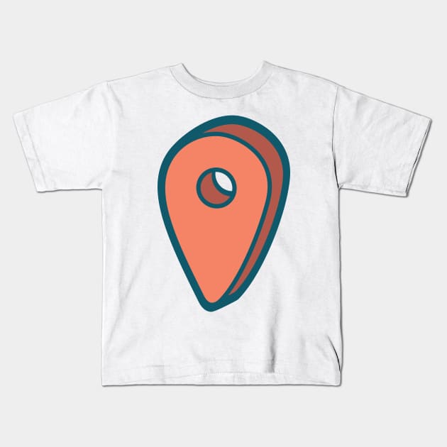 Location marker Kids T-Shirt by ShirtyLife